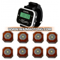 wireless call bell paging system , waiter by watch receive customer request service information with 20 call bill