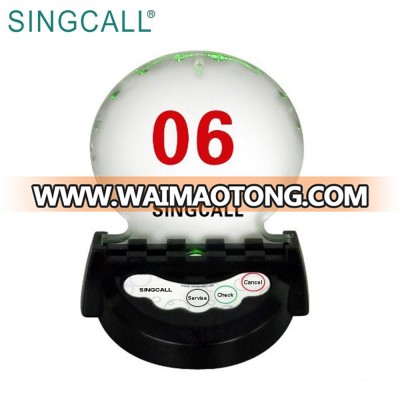 SINGCALL wireless button for hotel, table service bell 3-button calling pager restaurant