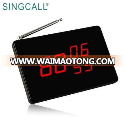 SINGCALL Wireless Pager Calling System for Waiter Call Pager with Voice Reporting Small Screen Receiver