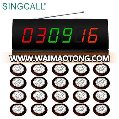 SINGCALL China Made Coaster Paging System Guest Pager with 20 Beepers